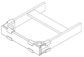 End Bar Kit for 24"W Cable Runway, Glacier White