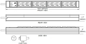 Basic Rack PDU, 12 Outlets 5-20R, 20A