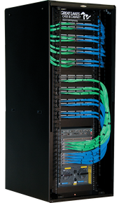 Enhanced Network 42U x 32"W x 42"D Enclosure - Solid Top & Sides, Mesh Front & Split Rear