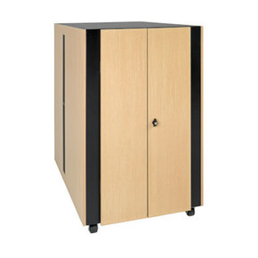 SRQ24U SmartRack Sound Proof Half-Height  Server Rack Enclosure oblique image
