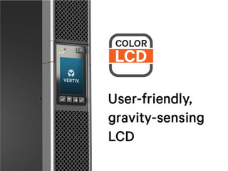 Image of GXT5, graphic of text syaing color LCD in a grey and orange box with text that says user-friendly, gravity sensing LCD