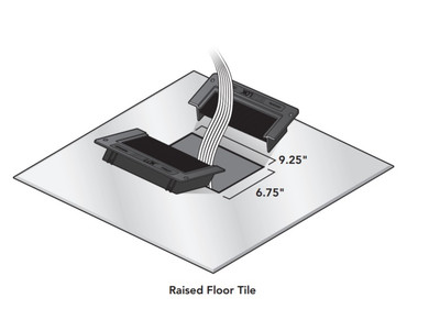 Upsite 3030-03 split raised floor grommet dimensions