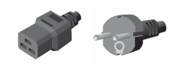 C19 to Schuko Locking Power Cord, 10ft