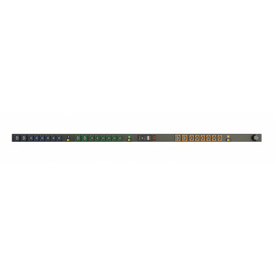 24-Outlets PDU - Metered - 2P+E (IP44) - 18 x U-Lock IEC 60320 C13, 6 x U-Lock IEC 60320 C19 - 230 V AC - 0U - Vertical - Rack-mountable
