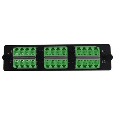Singlemode LC, 6 x Quad Fiber LGX Adapter w/ Shutters