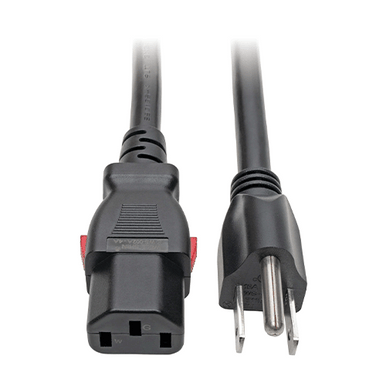 Eaton Tripp Lite Power Cord – NEMA 5-15P to Locking C13, 6 ft (1.83m), 15A, 125V