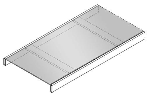 Runway Tray for 24"W Universal Cable Ladders; Glacier White