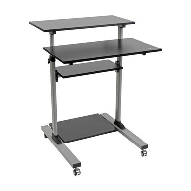 Adjustable Rolling Desk TV / Monitor Cart