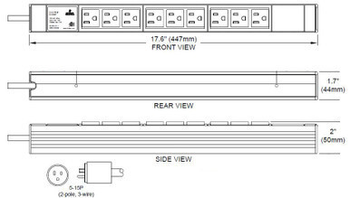 Basic Rack PDU, 9 Outlets, 15A