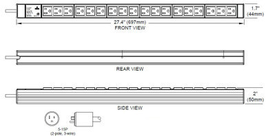 Basic Rack PDU, 18 Outlets, 15A