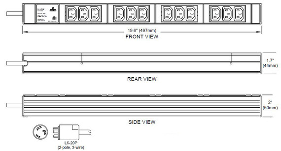Basic Rack PDU, 12 Outlets