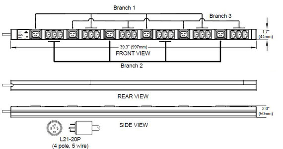 Basic Rack PDU, 24 Outlets