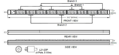 Basic Rack PDU, 27 Outlets 5-20R