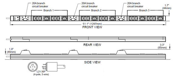 Basic Rack PDU, 18 Outlets