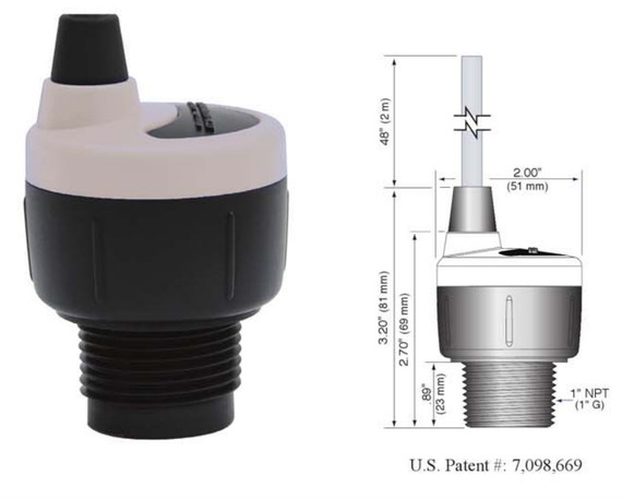 E-ULT Ultrasonic Level Transmitter dimensions
