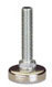 4 adjustable levelers, 2.5"H