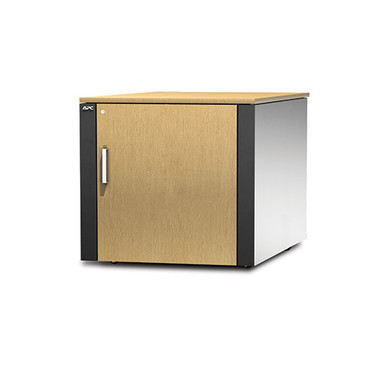 CX Mini 12U, 36"D Secure Soundproof Pre-configured Office Rack - Oak