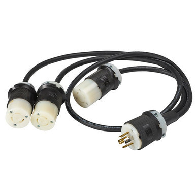 Power Splitter Cable, L21-20P to (3) L5-20R (4ft/2ft/1ft)
