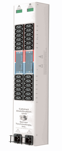 CDU Mid-Density Metered Vertical 24 IEC C13 LED Meter, 208v input w/ L630 connector