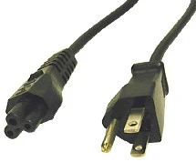 6ft 3-Slot Notebook Power Cord IEC320 C5 to NEMA 5-15P