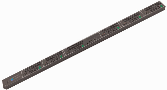 Smart PDU expansion module, 60A 208V 3-Phase Wye 42xC13, 12xC19