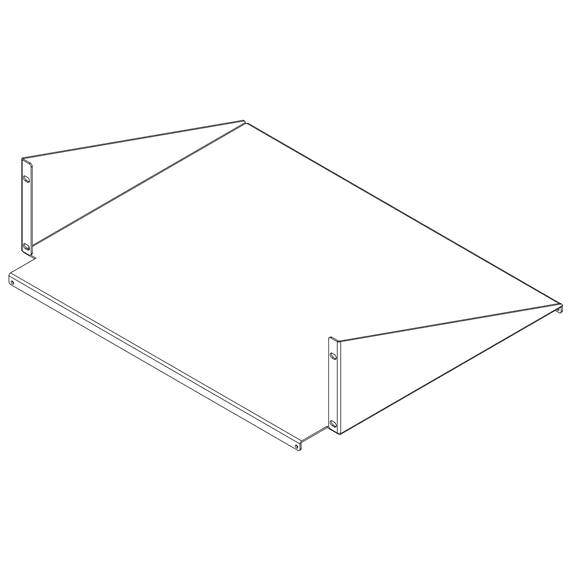 Great Lakes 1984ST15 Single-Sided Relay Rack Shelf, 15"D