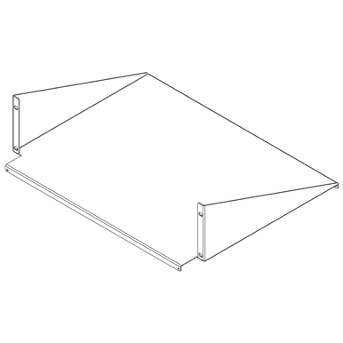 Single-Sided Relay Rack Shelf, 15"D