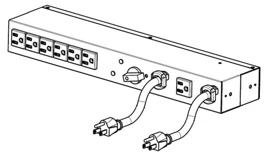 Eaton EHBPL2000R-PDU1U Maintenance Bypass PDU Drawing