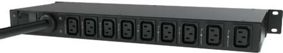 MPH Managed Rack Mount PDU, (9) NEMA 5-15/20 outlets; 1U, 30 Amp rated; Locking NEMA L5-30P input