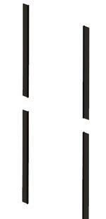 Vertical Air Dam Kit w/ Grommets for 48U high, 600mm wide racks