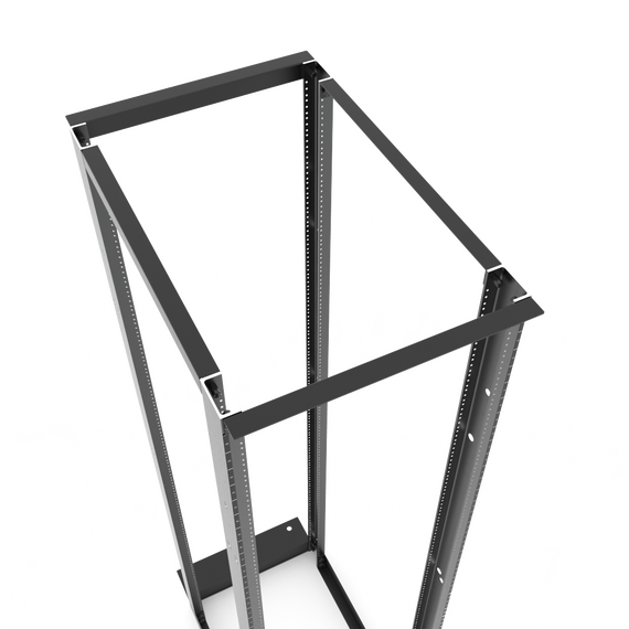 Corner detail of the GL-4P standard 4-post rack