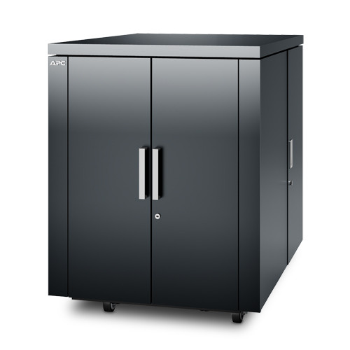 CX 18U, 44"D Secure Soundproof Pre-configured Office Rack - Dark Grey