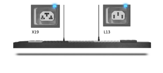 Detail of Locking C13 (L13) and Combo C13/C19 (X19) outlets