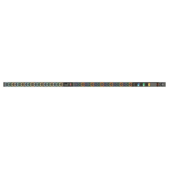 36-Outlets PDU - Switched - 3P+N+E (IP44) - 30 x U-Lock IEC 60320 C13, 6 x U-Lock IEC 60320 C19 - 230 V AC, 415 V AC - Network (RJ-45) - 0U - Vertical - Rack-mountable MNU3EGW1-36PT63-3PS56B0A10-S-A 3