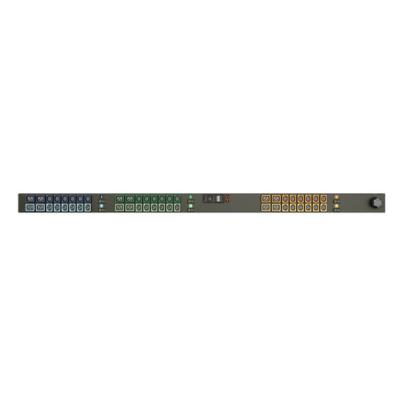 48-Outlets PDU - Metered - 3P+E (IP44) - 36 x U-Lock IEC 60320 C13, 12 x U-Lock IEC 60320 C19 - 230 V AC - 0U - Vertical - Rack-mountable