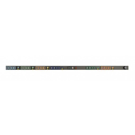 24-Outlets PDU - Metered - 3P+E (IP44) - 12 x U-Lock IEC 60320 C13, 12 x U-Lock IEC 60320 C19 - 230 V AC - 0U - Vertical - Rack-mountable