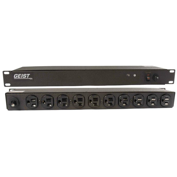 10-Outlets PDU - Basic - NEMA 5-15P - 10 x NEMA 5-15R - 120 V AC - 10 ft Cord Length - Horizontal - Rack-mountable - TAA Compliant