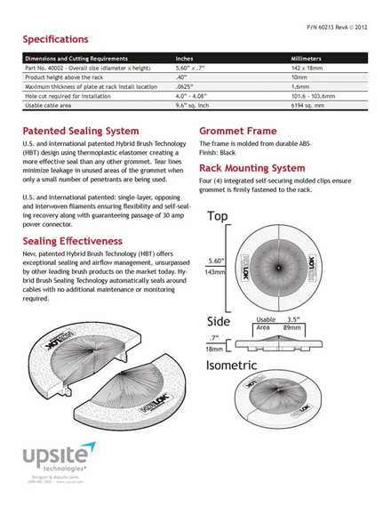 Round 4″ Rack Mount Grommet Round 4″ Rack Mount Grommet