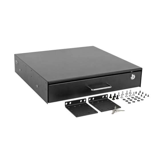 SRDRAWER2U Locking Rack-Mount Storage Drawer package contents