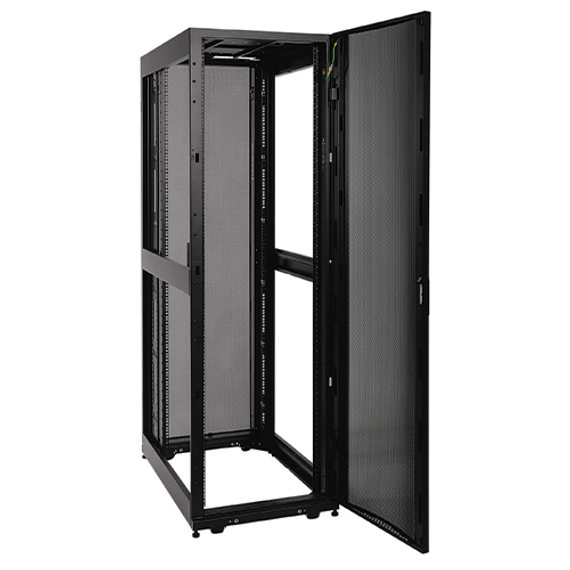 42U SmartRack Shallow-Depth Rack Enclosure Cabinet with doors & side panels