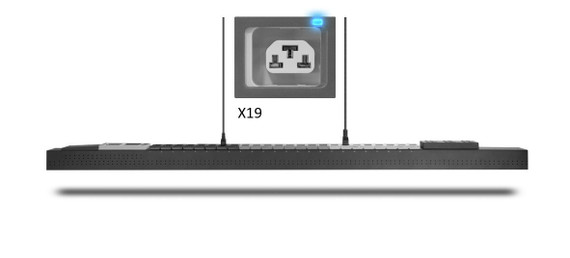 Detail of Locking combo C13/C19 (X19) outlet