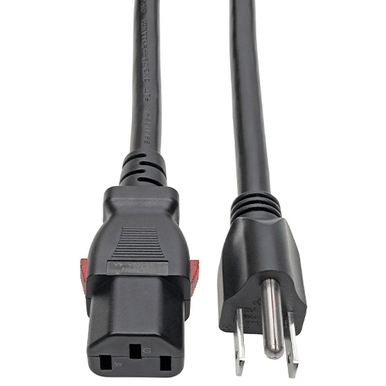 Eaton Tripp Lite Power Cord – NEMA 5-15P to Locking C13, 2 ft (0.61m), 15A, 125V