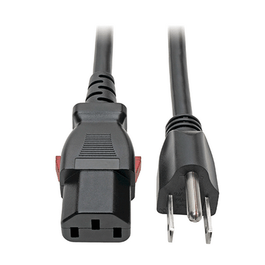 Eaton Tripp Lite Power Cord – NEMA 5-15P to Locking C13, 1 ft (0.31m), 10A, 125V