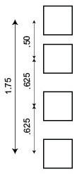 Square hole mounting rail dimensions