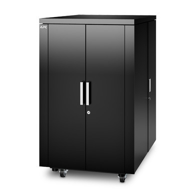 CX 24U, 44"D Secure Soundproof Pre-configured Office Rack - Black
