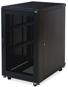 22U LINIER Server Rack Depth: 27.5", Usable Depth: 24", Width: 24"