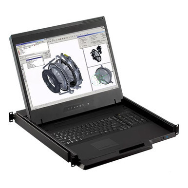 1U 19" widescreen LED-backlit LCD Console Drawer
