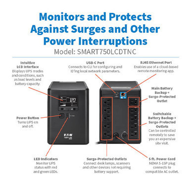 Tripp Lite SMART750LCDTNC 750VA Line-Interactive UPS