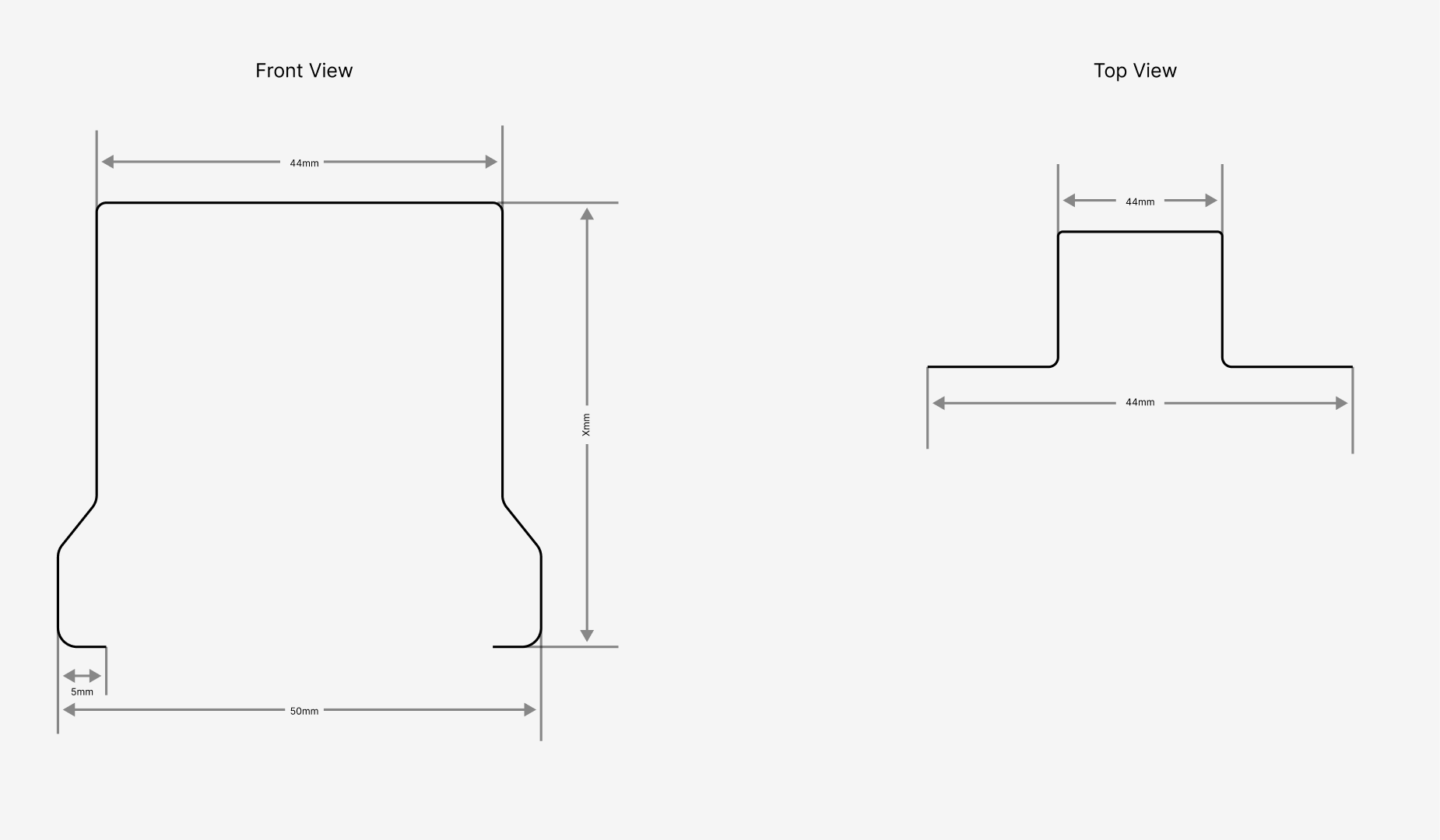 Approximate dimensions for Raritan Retention Clips ( RC-XX-SN-100 )