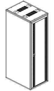43U, 4 Post Seismic Server Rack, Perforated Metal Front & Rear Cabinet ...